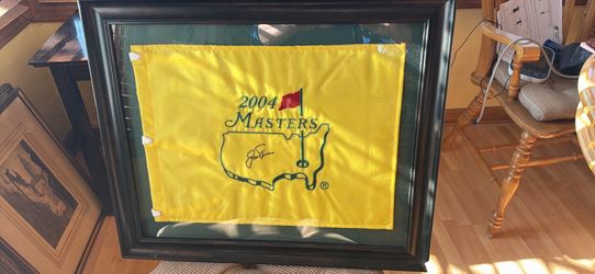 Jack Nicklaus autographed Masters flag