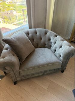 Grey LIKE NEW Love Seat