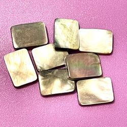 28 Black Mother Of Pearl Beads 