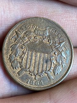 2 Cent Pieces & 3 Cent Nickels all high grade in a dansco