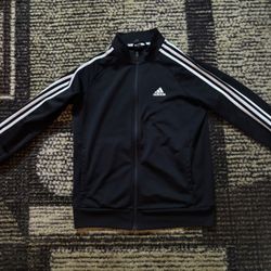 Black And White Adidas Zip Up Jacket 