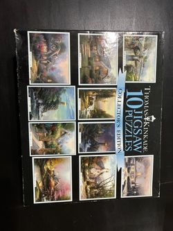 10. Jigsaw puzzles, collectors, edition, Thomas Kinkade. 10. Jigsaw puzzles, collectors, edition, Thomas Kinkade.