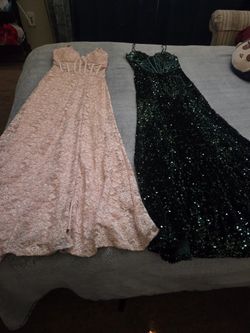 Beutiful New Dresses $15 Each Emerald Green 7 Rose Gold 5