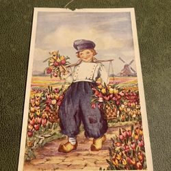 Vintage “Boy in Holland” print 3.5” x 7.5”