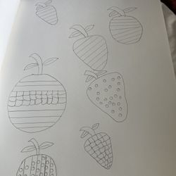 Good Fruit Abstract Paper And Pencil Drawing 