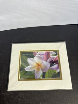Rebecca Lowell Maui Plumeria Sister Friend Floral Art Print Matted 8x10