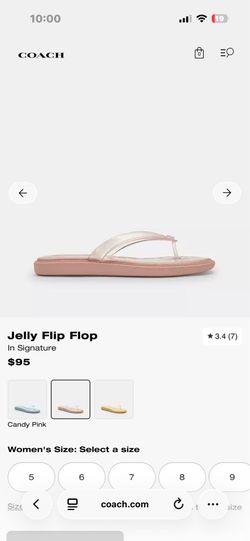 Coach Jelly Flip Flops