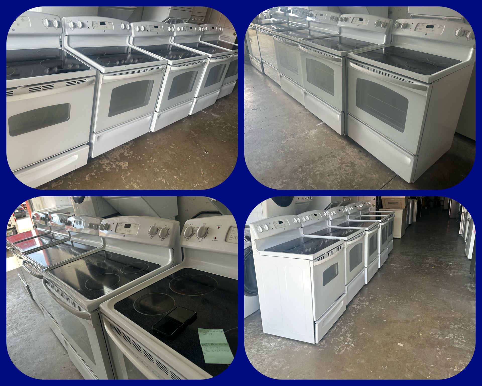 White Glass Top Range Stove Estufas