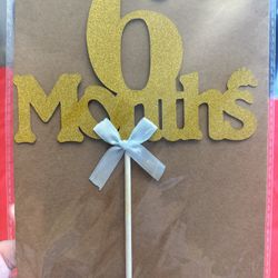 6 Months Cake Topper