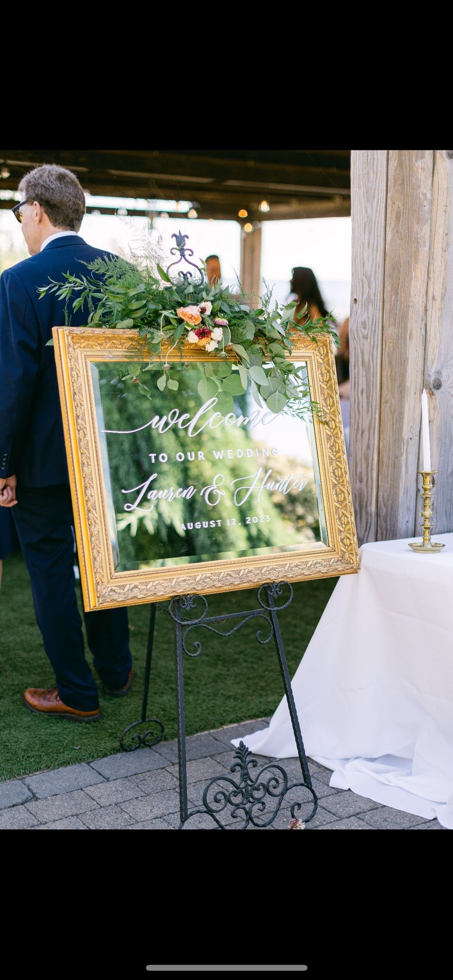 Large Gold Mirror (34 X 28 Inches)