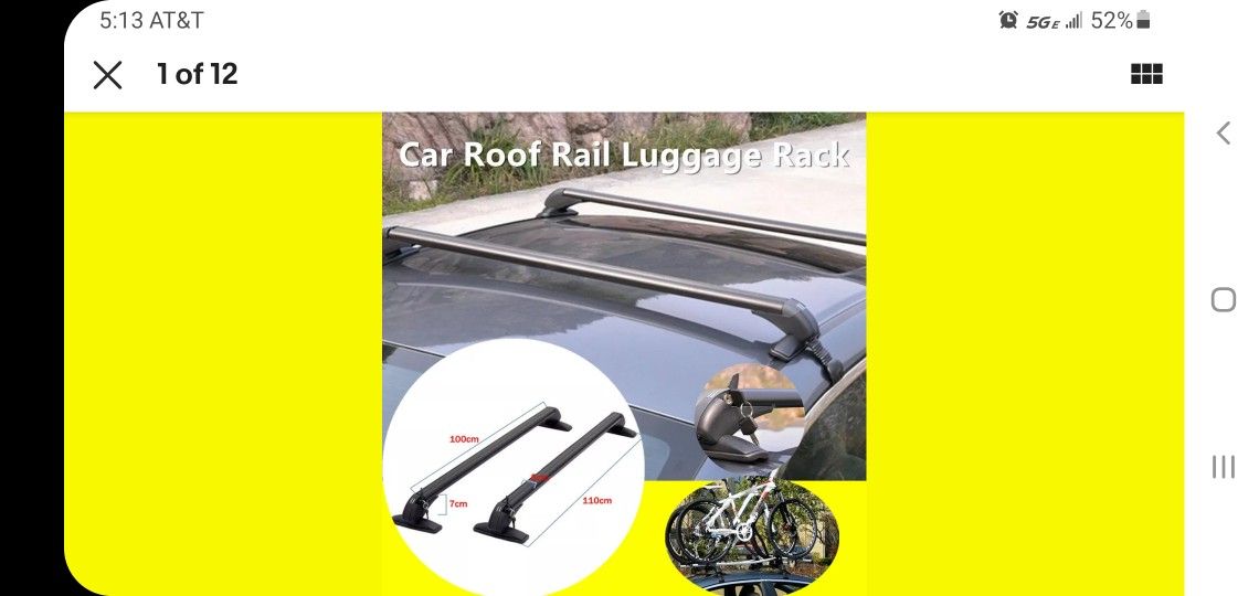 Ski racks roof rack cross bars kayak rack for ALL VEHICLES for Sale in