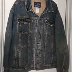 Levi Strauss Signature Vintage Denim Trucker Jacket EUC XXL $37 Excellent Distressed condition