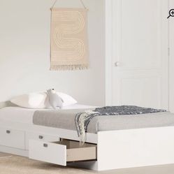 Twin Bed White