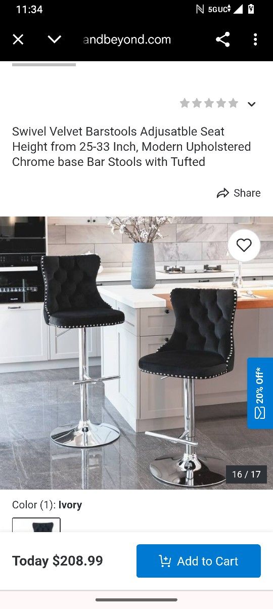 New Black Bar Stools