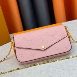 Sakura Pink 3-in-1 Chain Crossbody Bag