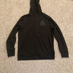 Reebok Track Jacket - Black / Grey - Large 
