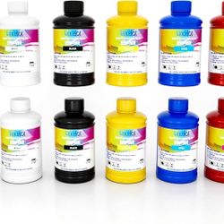 Lancelot DTF Ink 12x250ml (CMYK+2W) Set Vibrant & High Fluidity High-fluidity dtf ink offers vibrant colors and low consumption, ideal for a