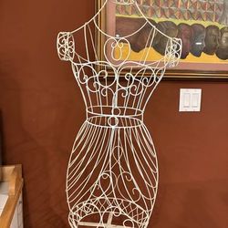 White Wire Dress Form Mannequin