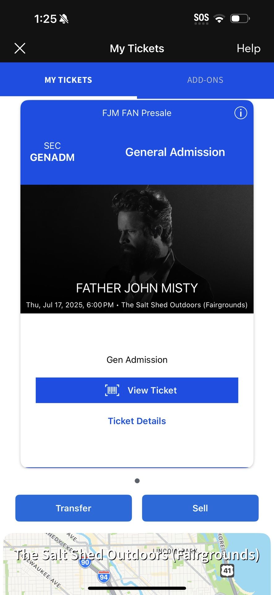 Father John Misty @ salt Shed.. General Admission