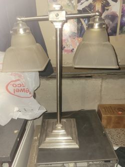 Portable Luminaire Glass Shade Table Lamp