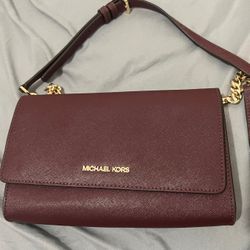Burgundy Michael Kors Purse