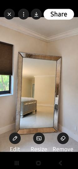 Large Decorative Leaner Mirror – 44" W × 79" H