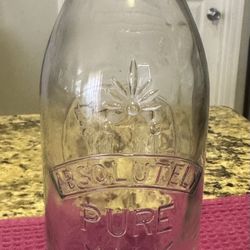 Vintage -Absolutely Pure milk Bottle 