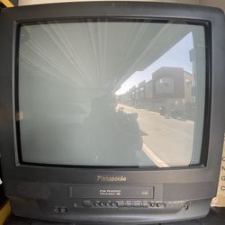 Panasonic 25" CRT TV Retro Gaming Television VHS Player PVQ-2510 