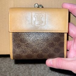 Authentic Celine Wallet With Kiss Lock 