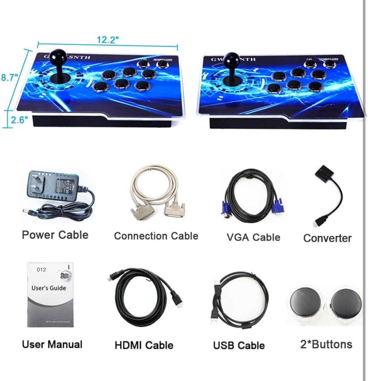 GWALSNTH 8000 Games in 1 Pandora's Box with WiFi Arcade Game Console, 3D Games,1280x720 Full HD,Support 4 Players,Search/Hide/Save/Load/Pause Games …