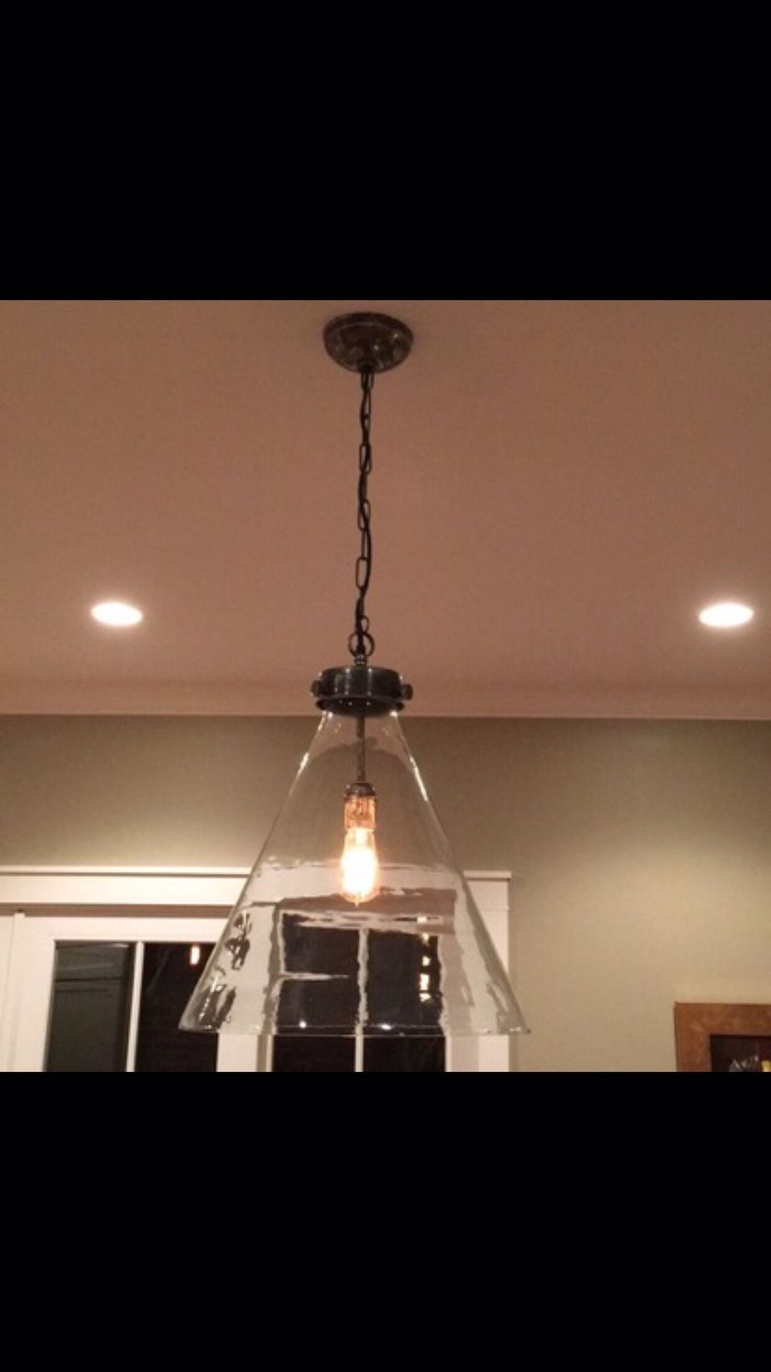 Gorgeous hand blown large lighting fixture ( New in Box)