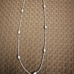 925 REAL SILVER NECKLACE BEATIFUL SOLID PERFECT CONDITION 16 INCHES 