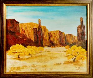 Arizona Autumn oil on Board Painting