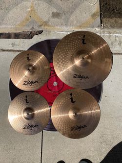 Zildjian i Series Drum Cymbal Set 20” Ride 16” 14” Hi Hats Retails for $449