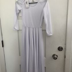 White Dance Dress Girls Size 8-10