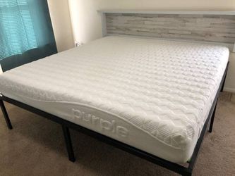King Purple Mattress With Custom Made LED headboard