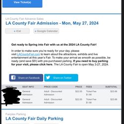 LA County fair tickets 