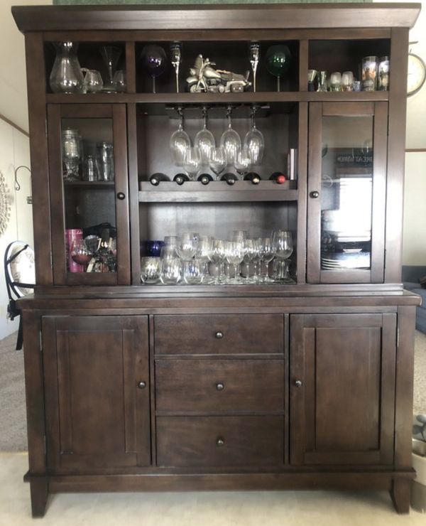 Ashley Furniture Hutch/wine rack for Sale in Bakersfield, CA OfferUp