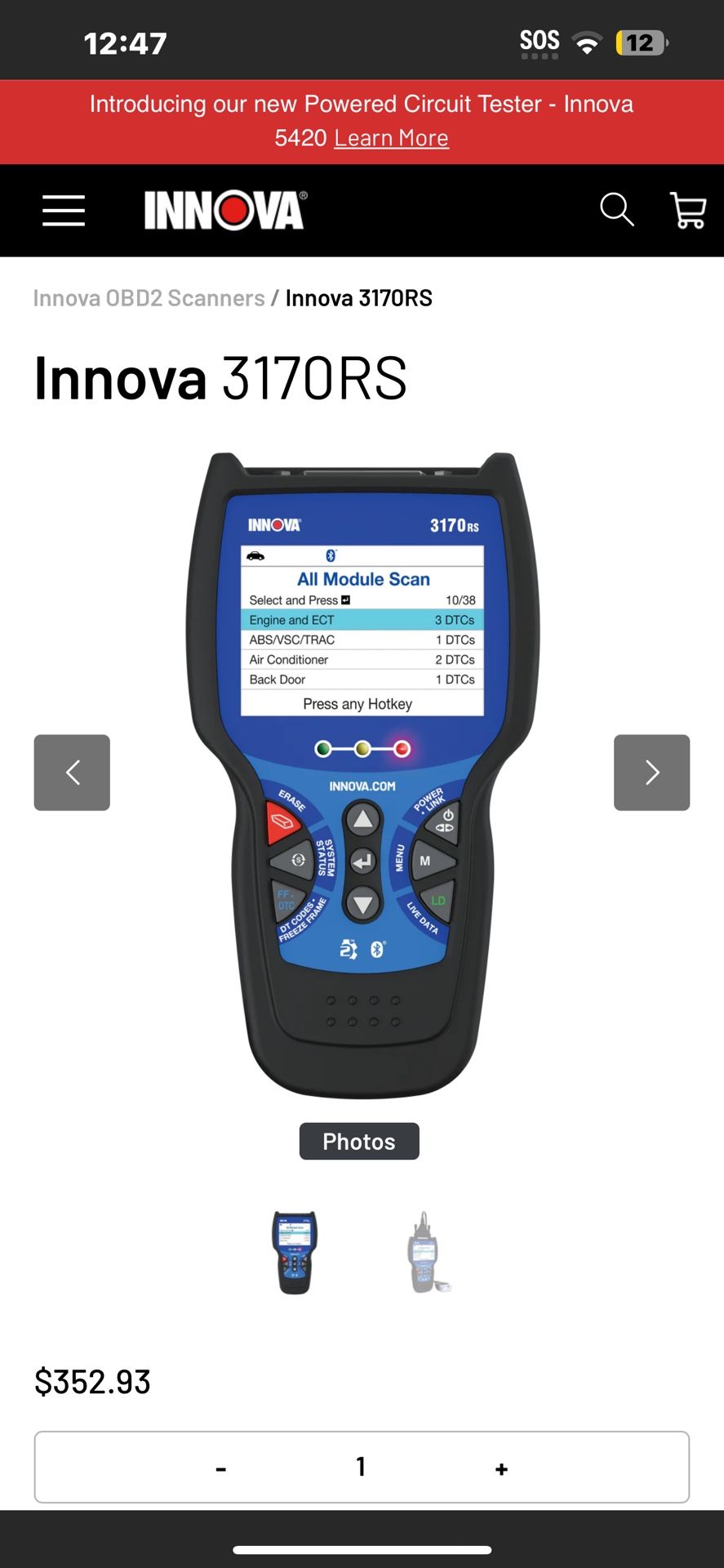 Innova Diagnostic Scan Tool