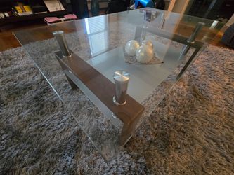 Modern Tiered Glass Coffee Table ($75)
