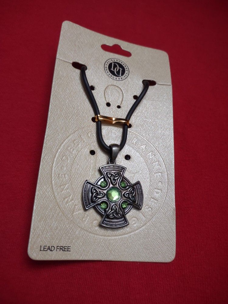 Pewter Celtic Cross Pendant Necklace