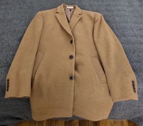 ⏳ Calvin Klein Camel Wool Coat – Priced to Sell Fast!