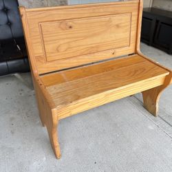 Light Brown Wooden Bench