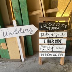 Wedding Sign And Items