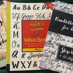 Crafting Hand Writing Lettering & Calligraphy Practice Books - 3 Books