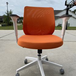 Orange Max Task Chair, Mid White Frame