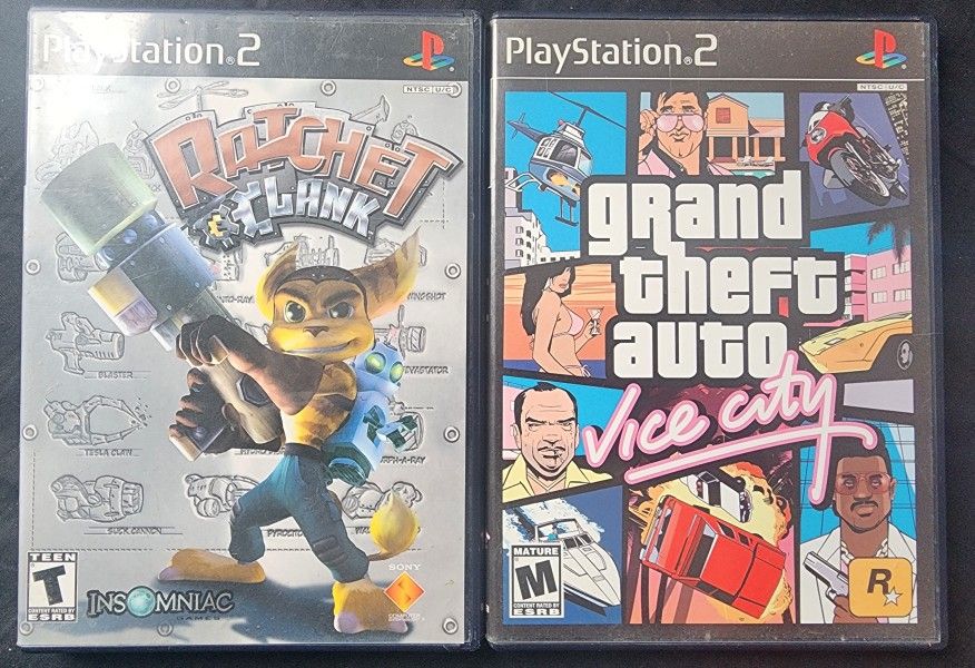 Ratchet & Clank and GTA Vice City PS2