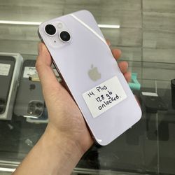 Purple iPhone 14 Plus, Unlocked, Take Home Cash Or Cheap $10 Down W/approval 