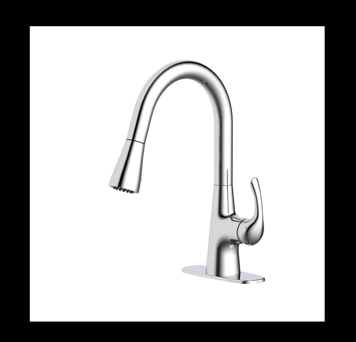 Glacier Bay Clare Single Handle Pull Down Laundry Utility Faucet In Chrome, Grey