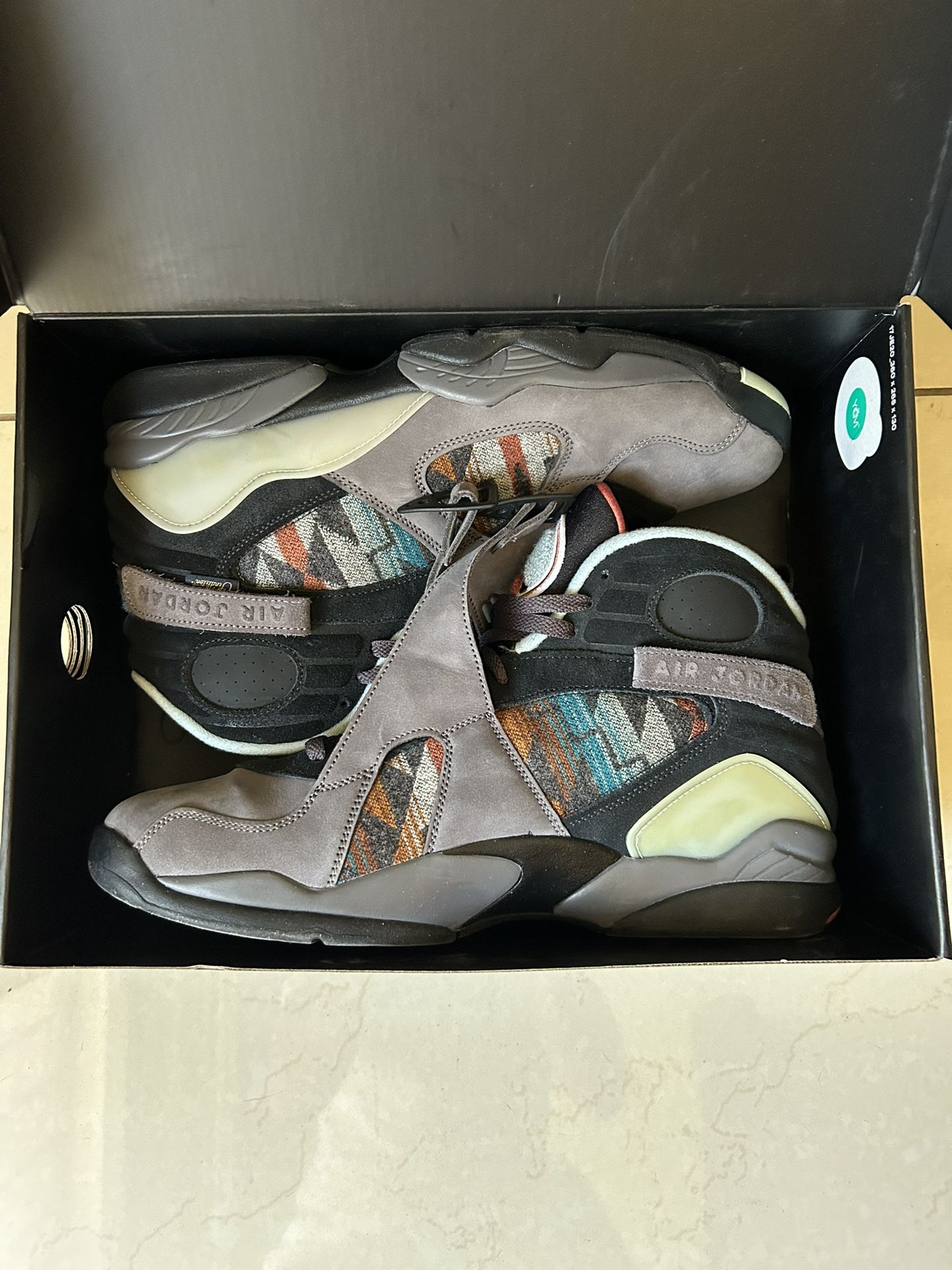 Air Jordan 8 Retro N7 Pendleton Size 14 